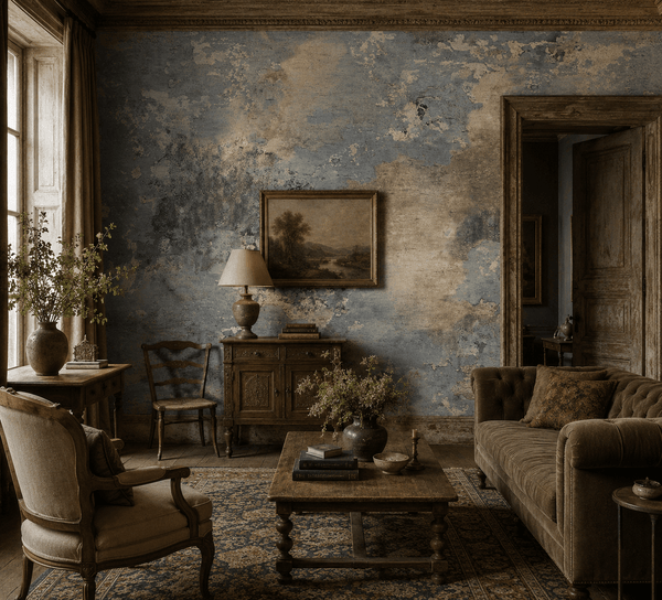 Slate Blue Ombre Wallpaper Culebretta FJ41402 - Mayflower Wallpaper