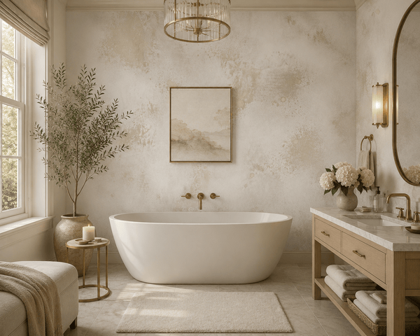 Vanilla Painterly Wallpaper Space Oddity FJ050103 - Mayflower Wallpaper