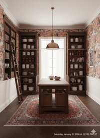 Victorian Autumn Trees Wallpaper – Elegant Fall Woodland MF12008 - Mayflower Wallpaper