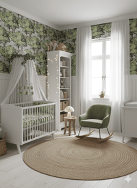 Victorian Green Trees Wallpaper – Elegant Woodland MF12012 - Mayflower Wallpaper