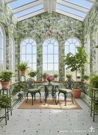 Victorian Green Trees Wallpaper – Elegant Woodland MF12012 - Mayflower Wallpaper