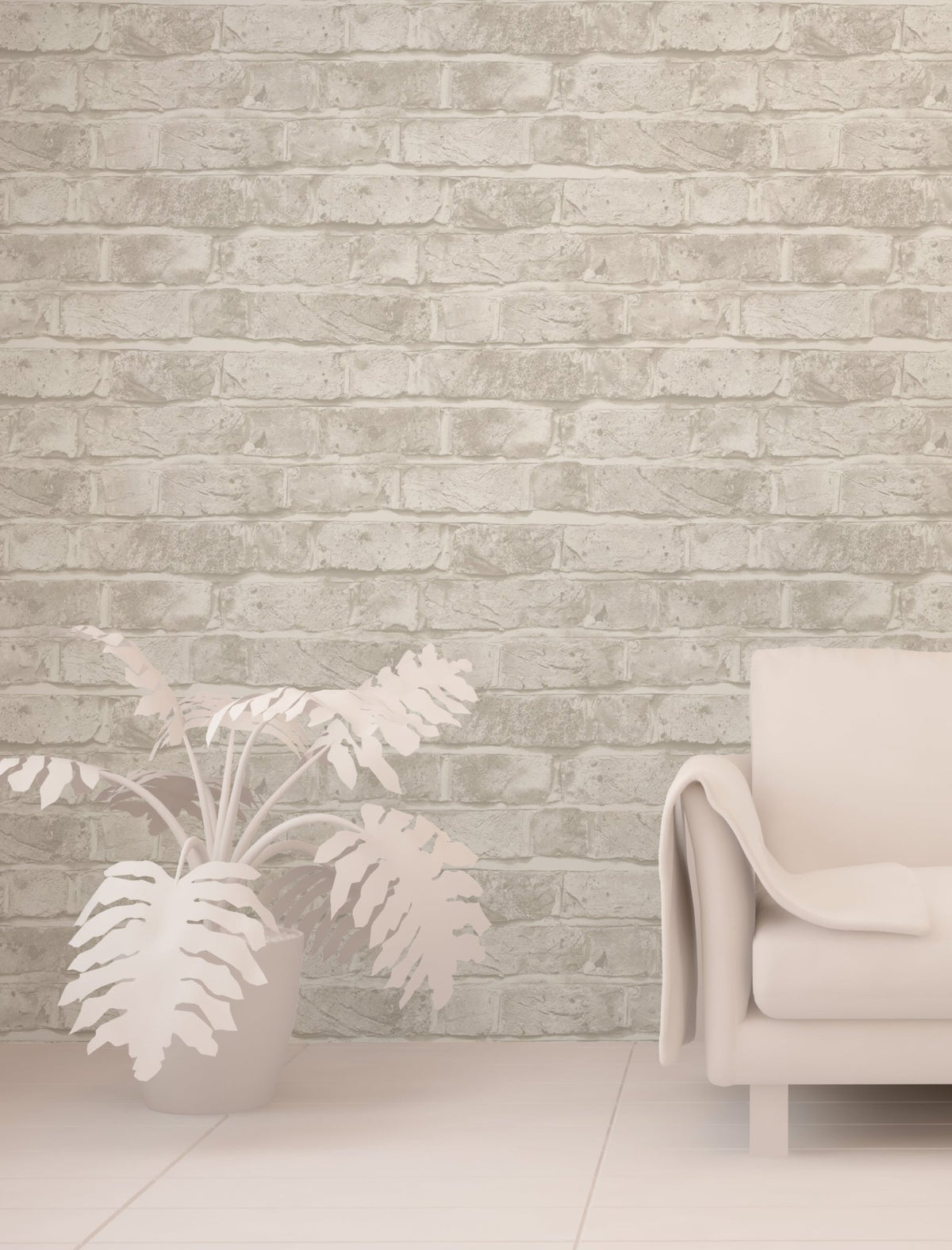 White Brick Peel and Stick Wallpaper KO10210 - Mayflower Wallpaper