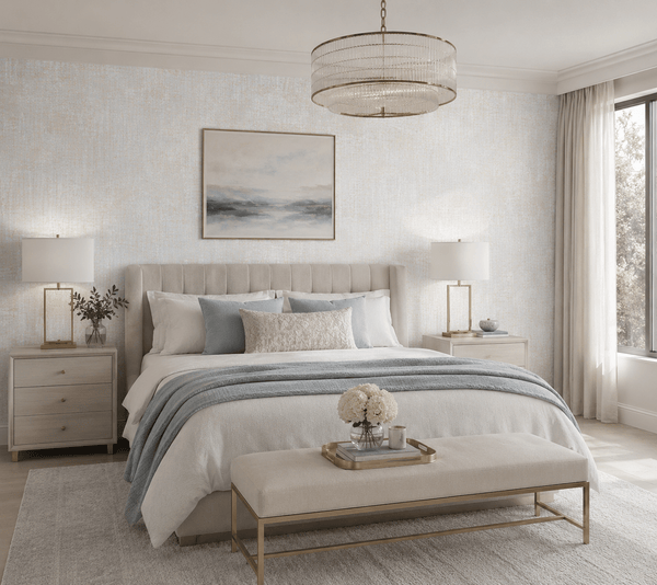 White Plaster Effect Wallpaper Travertine FJ100201 - Mayflower Wallpaper
