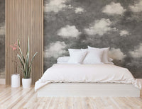 Black and White Clouds Wallpaper Peel and Stick MD30911 - Mayflower Wallpaper