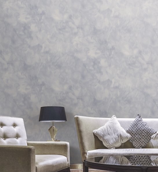 Delicate lilac-gray and pale cool gray flames create a mellow splendor in our abstract wallpaper.