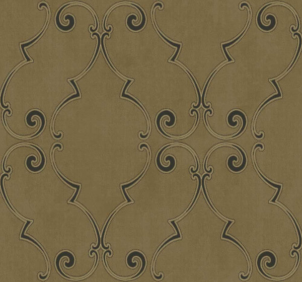 Our blooming swirls of ebony and dips of ivory trace the metallic golden brown canvas.