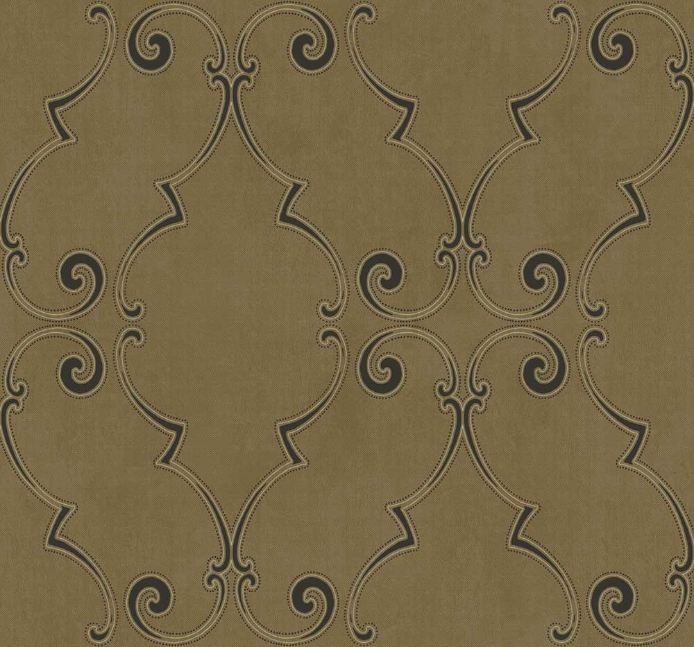 Our blooming swirls of ebony and dips of ivory trace the metallic golden brown canvas.