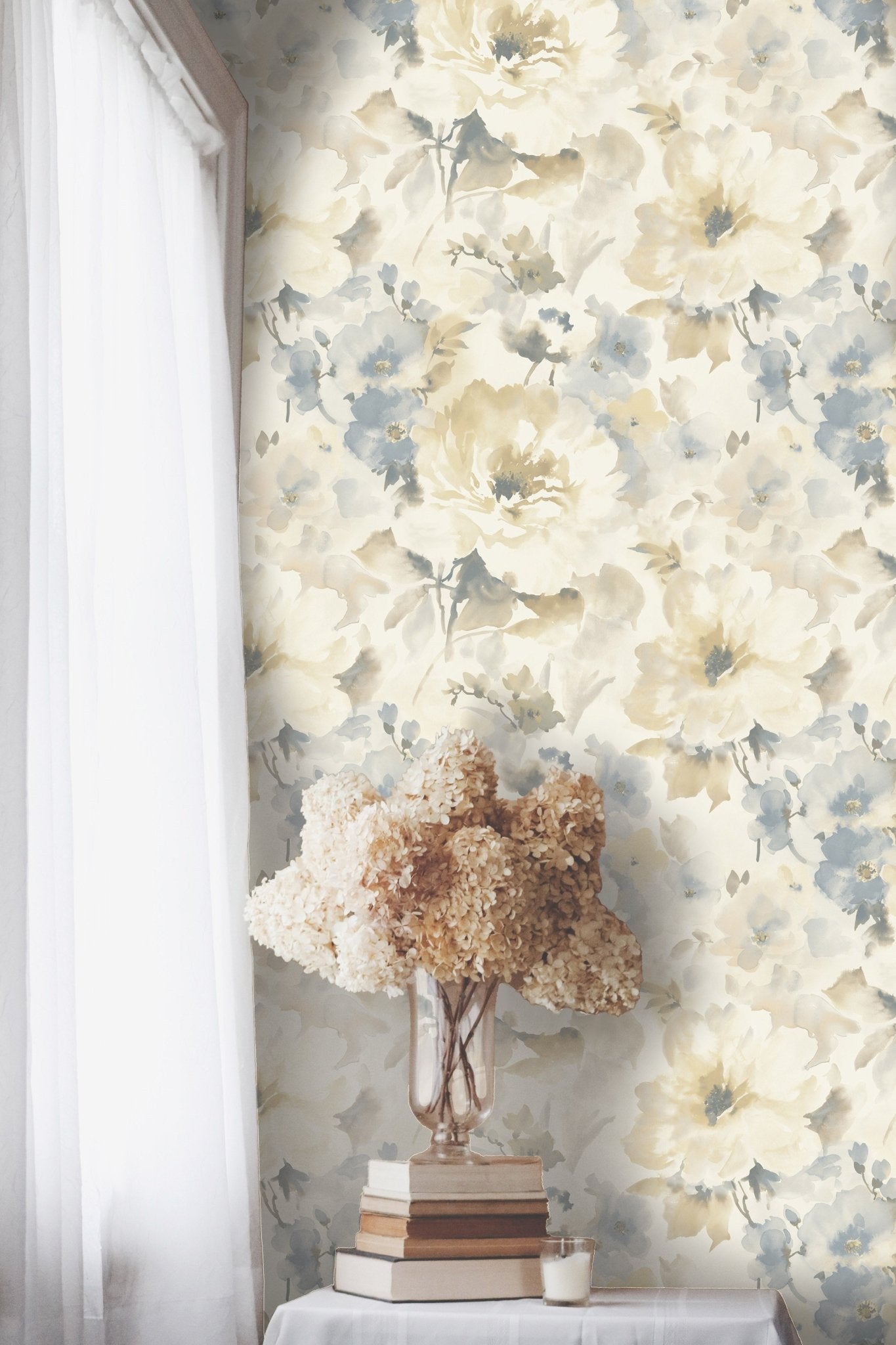 Grey Floral Wallpaper – Mayflower Wallpaper