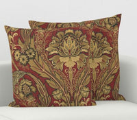 MFCLF10801 Morrissey Red Gold Cotton/Linen Fabric. - Mayflower Wallpaper