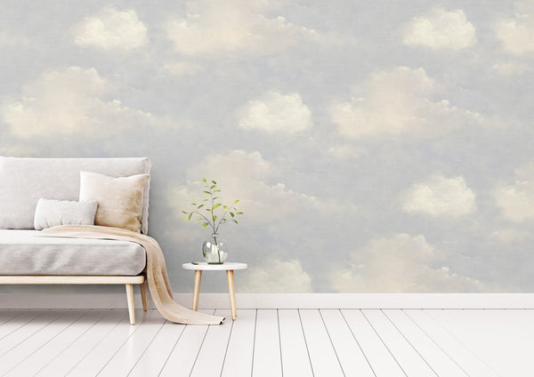 MFW30901 White Cloud Peel and Stick Wallpaper - Mayflower Wallpaper