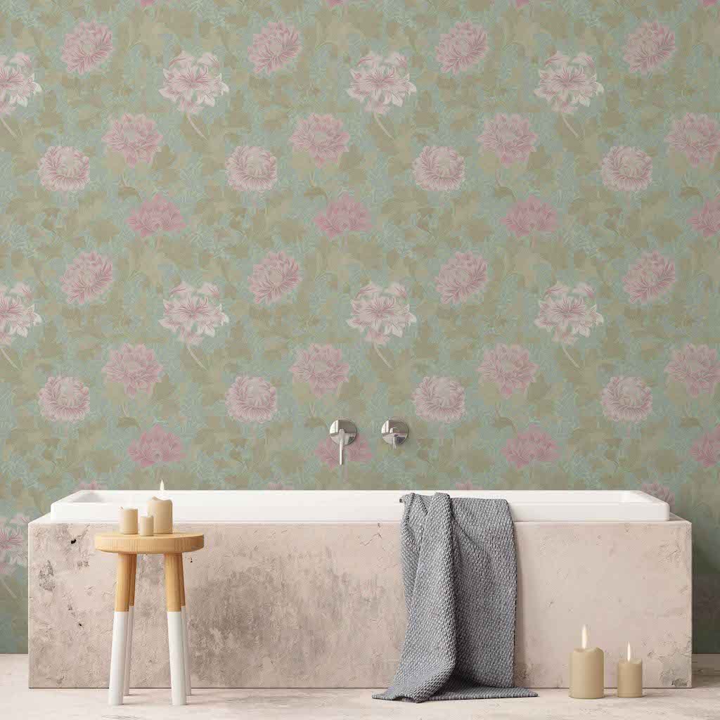 Pink Floral Peel and Stick Wallpaper – Mayflower Wallpaper