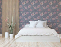 Morrissey Pink Flower Peel and Stick Wallpaper MD41202 - Mayflower Wallpaper