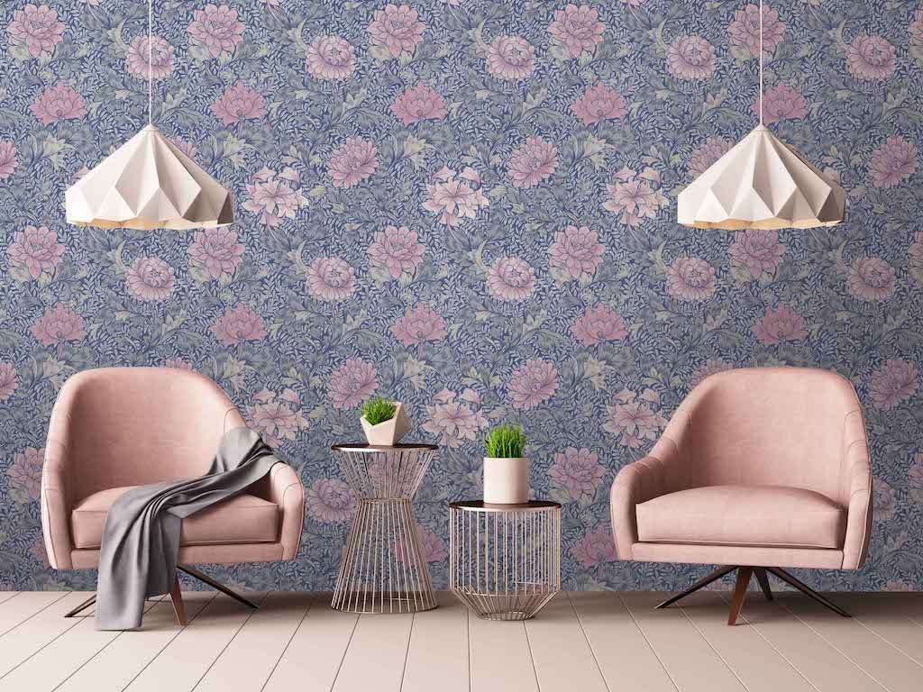 Coloritto Removable Peel n Stick Wallpaper SelfAdhesive Wall Mural  Watercolor Pink Floral Pattern Nursery Room Decor  Girls Peonies  Roses  Sample 12 W x 8 H  Amazoncom