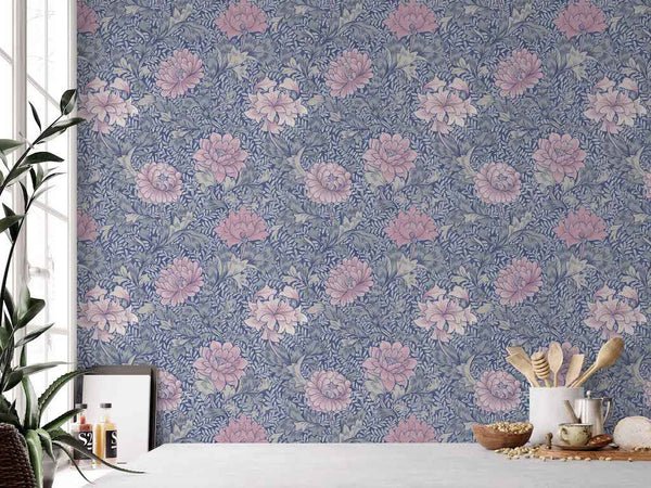 Morrissey Pink Flower Peel and Stick Wallpaper MD41202 - Mayflower Wallpaper
