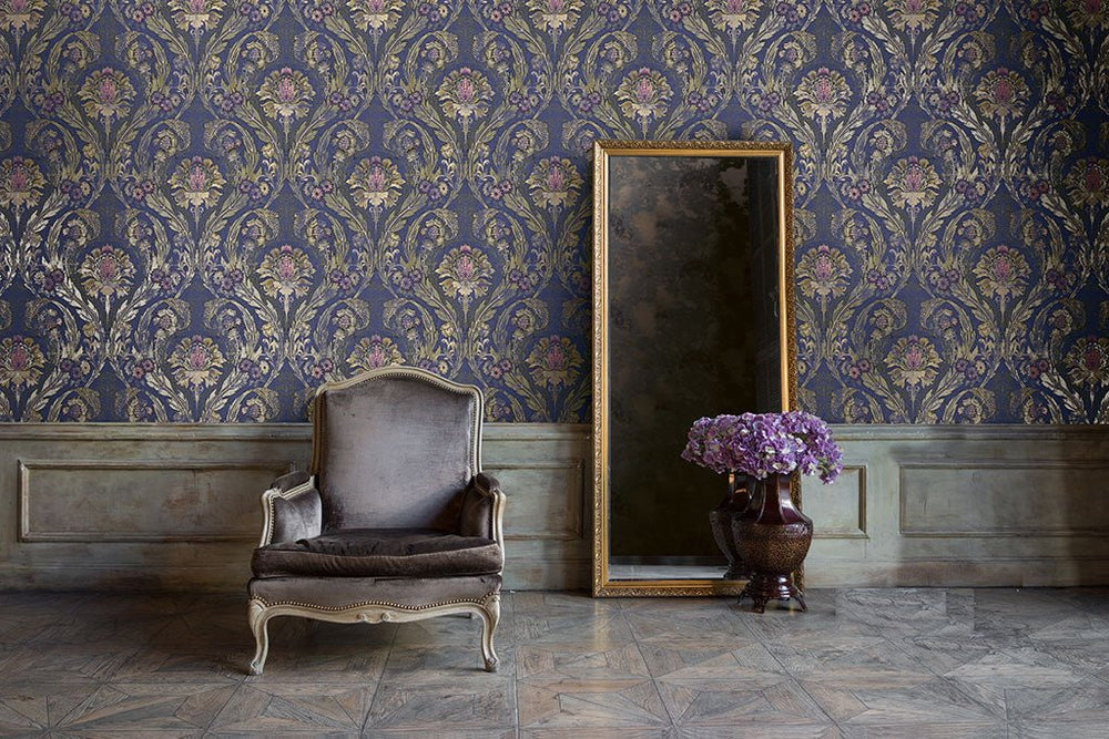 Purple Damask Wallpaper – Mayflower Wallpaper