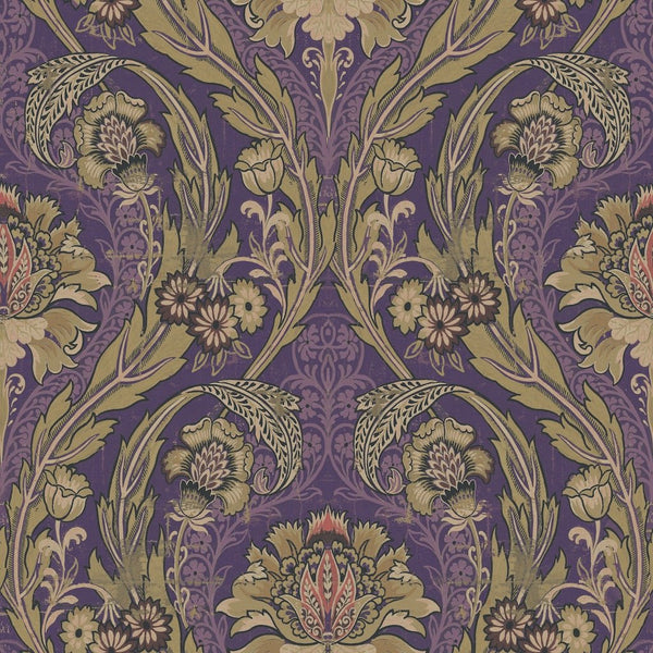 Morrissey Purple Peel and Stick Wallpaper MD10890 - Mayflower Wallpaper