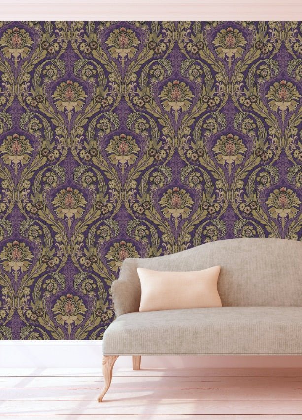Purple Love Peel and Stick Removable Wallpaper 3488  Walls By Me