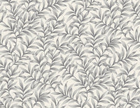 Morrissey Steel Gray Leaf Peel and Stick Wallpaper MD41880 - Mayflower Wallpaper