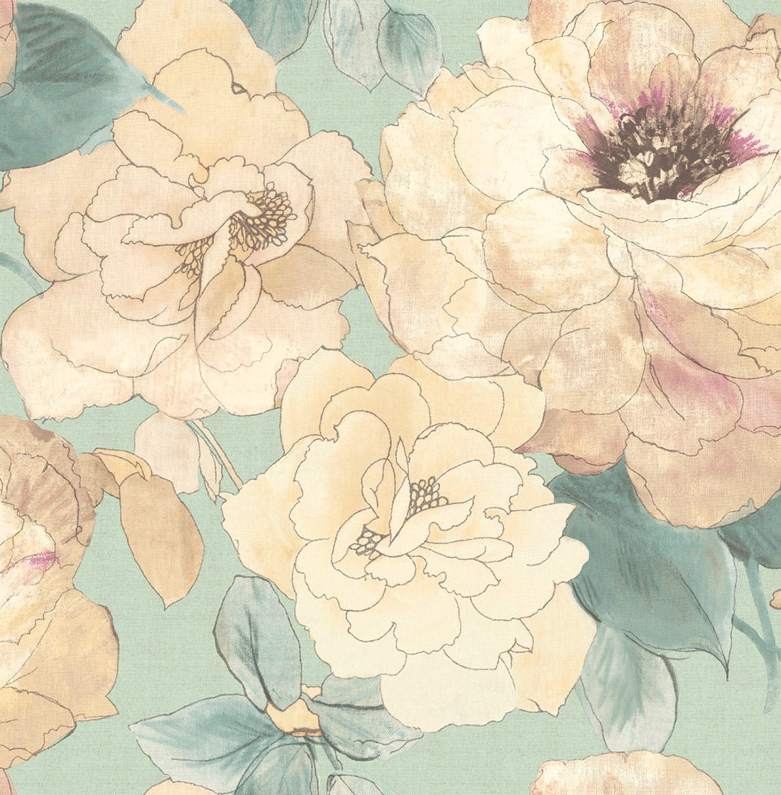 vintage floral rose wallpaper