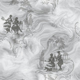 Platinum Modern Toile Wallpaper Smoke Date FJ41309