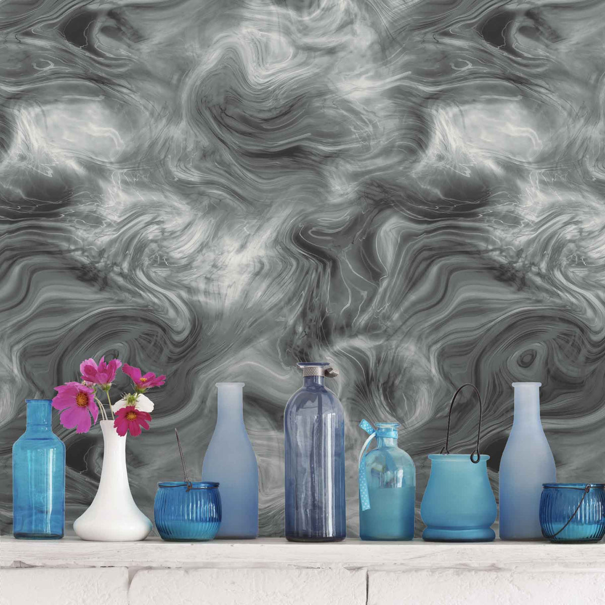 Smoke Peel and Stick Wallpaper MD000124 - Mayflower Wallpaper