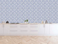Star Tile Peel and Stick Wallpaper Gray and White MD00087 - Mayflower Wallpaper