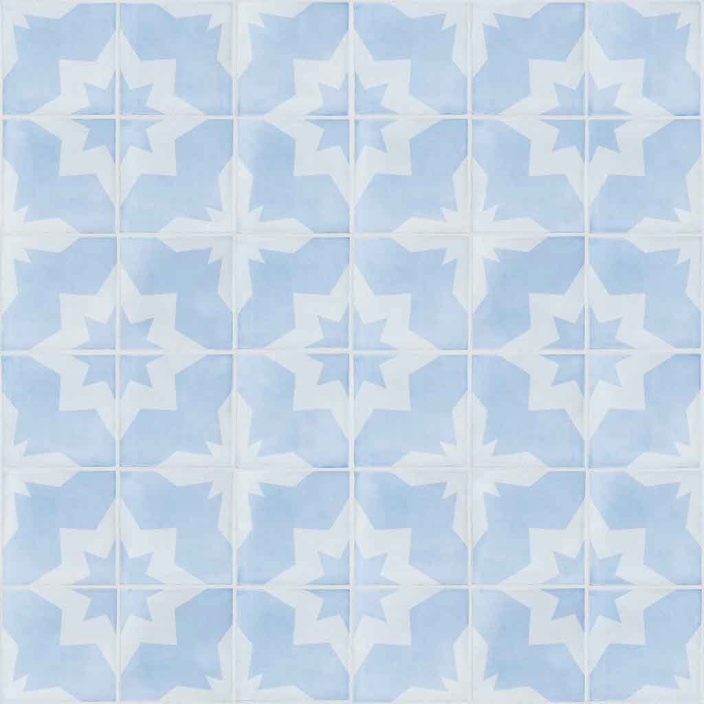 Star Tile Peel and Stick Wallpaper Periwinkle MD00089 - Mayflower Wallpaper