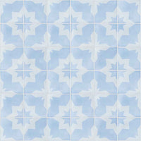 Star Tile Peel and Stick Wallpaper Periwinkle MD00089 - Mayflower Wallpaper