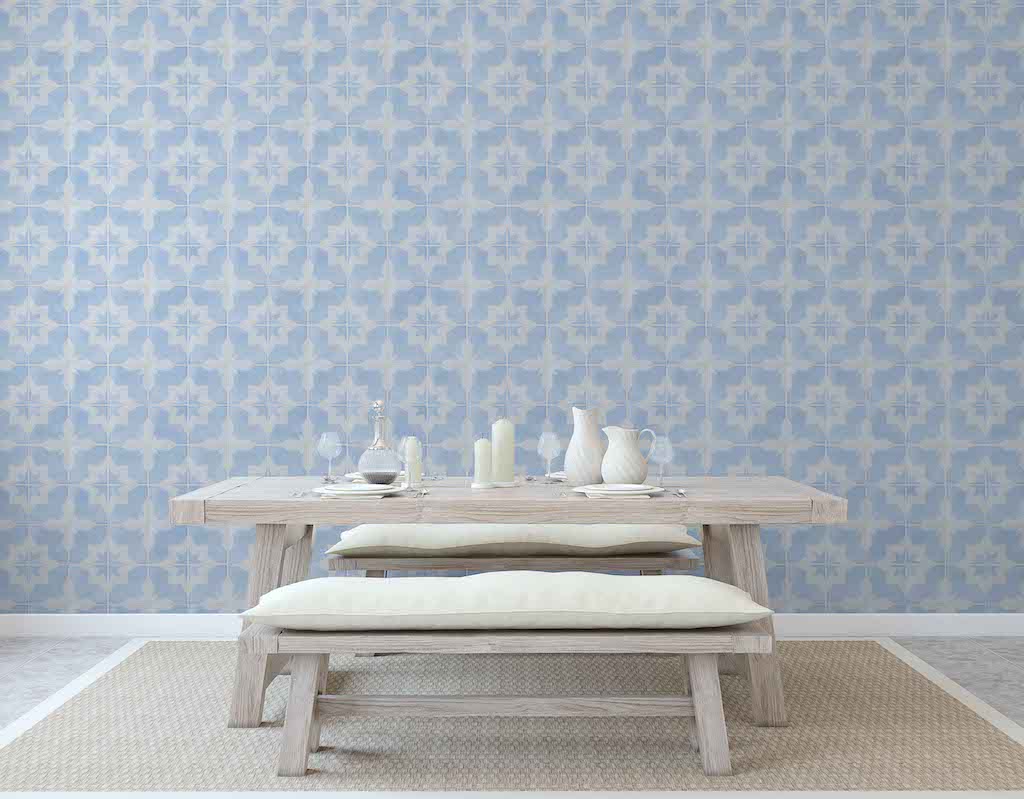 PARING Blue Peel and Stick Wallpaper Silk Embossed Blue Wallpaper Self  Adhesive Removable Light Blue Wall