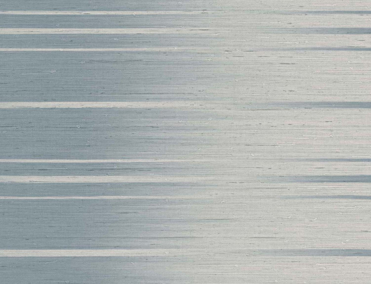 Blue Ombre Grasscloth Wallpaper