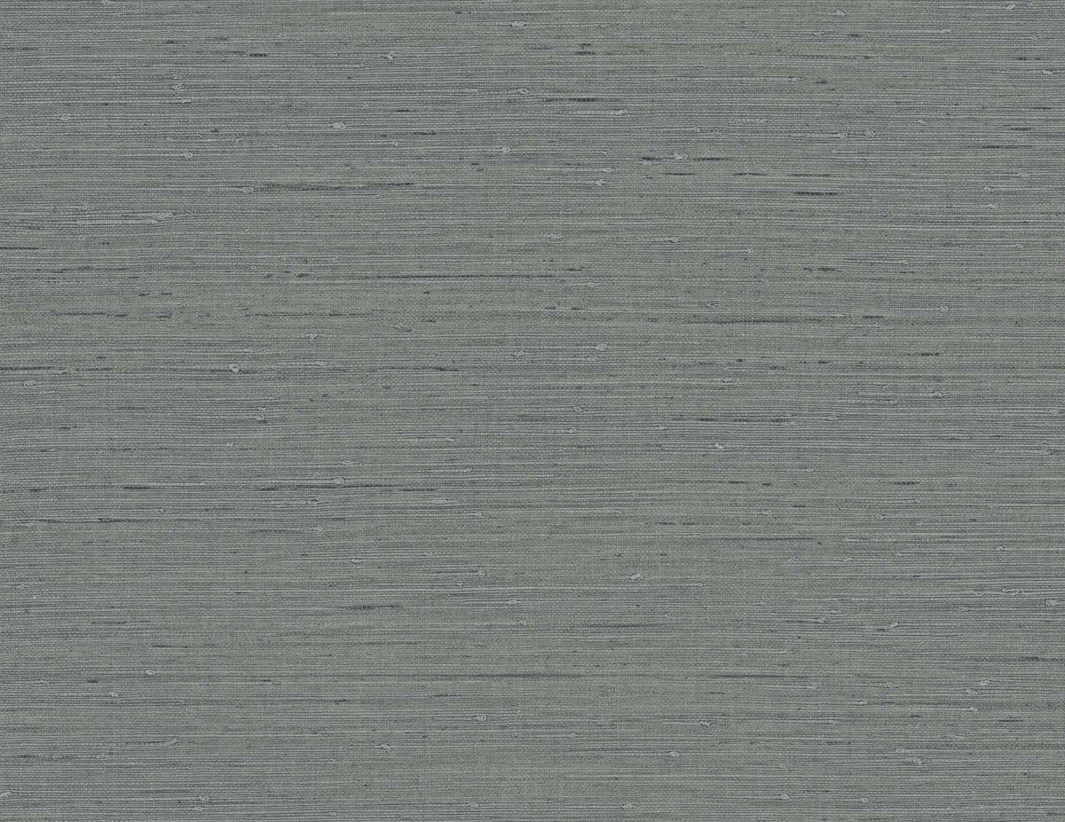 Dark Gray Grasscloth Wallpaper