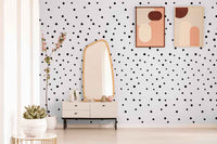 White and Black Wallpaper Polka Dot Pattern Peel and Stick MD11227 - Mayflower Wallpaper